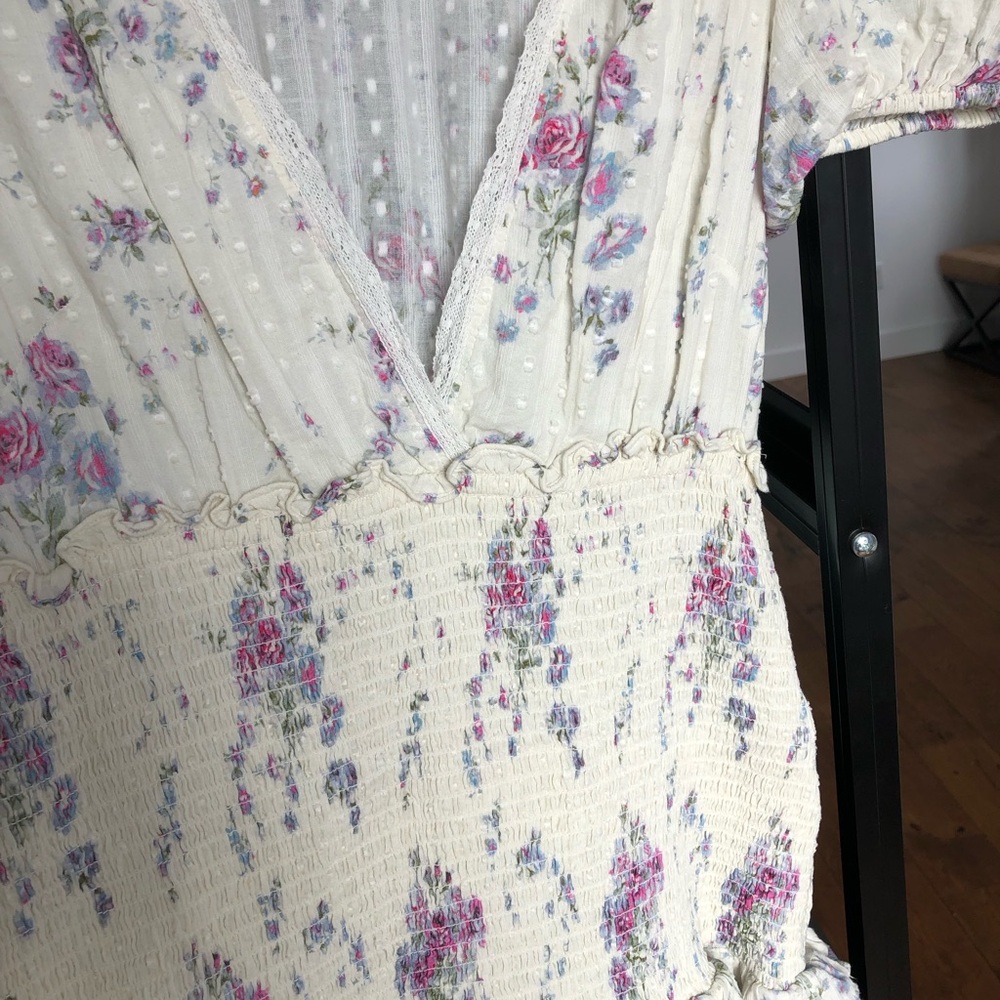 LoveShackFancy Radia Mini Dress in Floral Berry Medley Size M WORN ONCE! - Picture 9 of 9